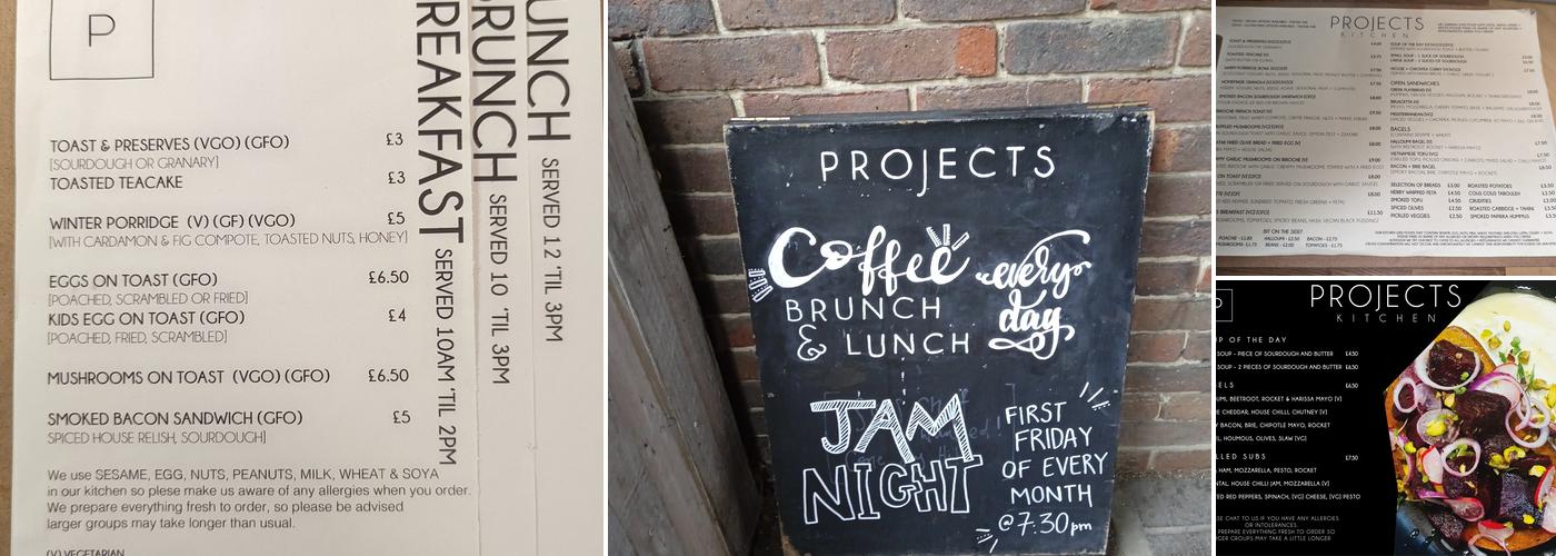 Projects Store & Kitchen Menu