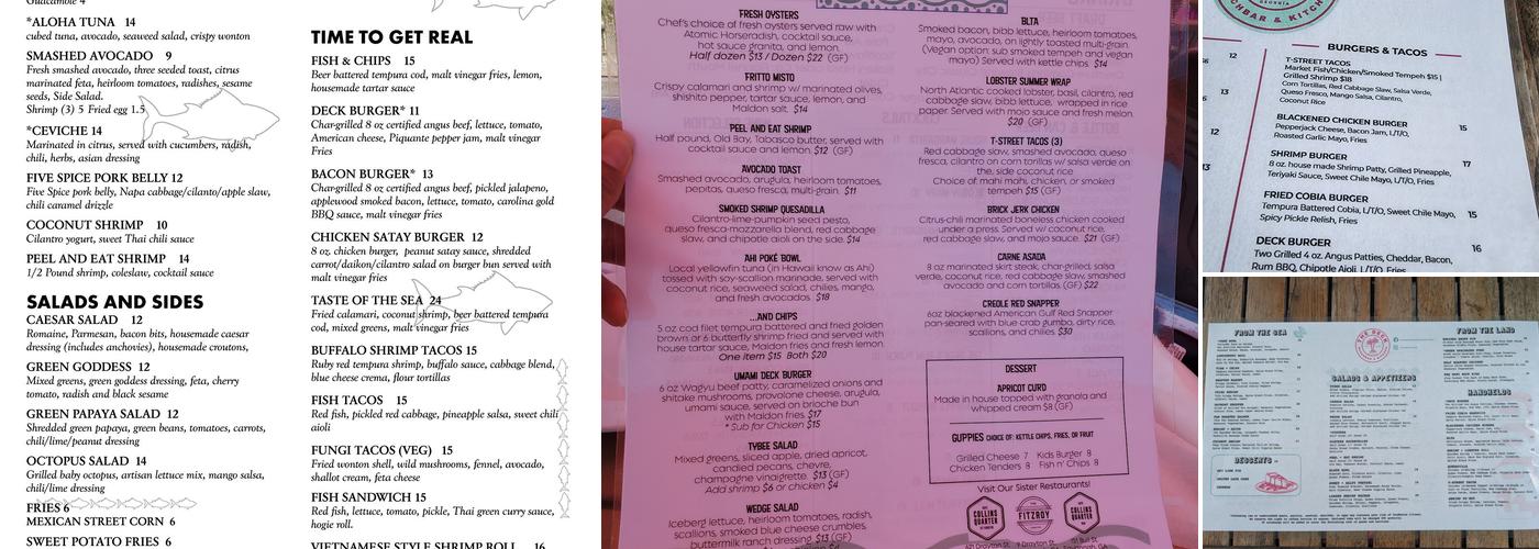 The Deck Beach Bar and Kitchen Menu