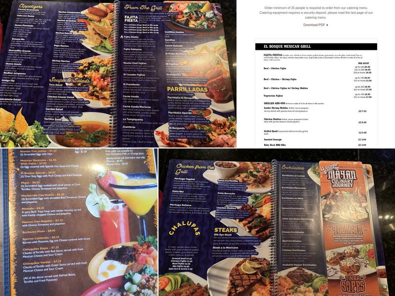 El Bosque Menu