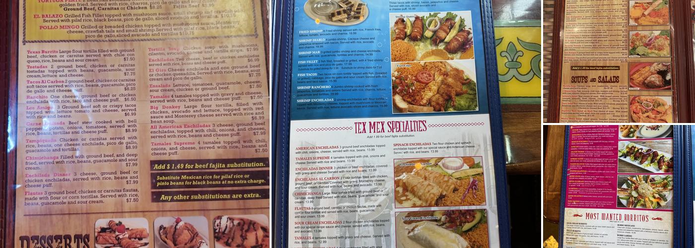 7 Leguas Menu