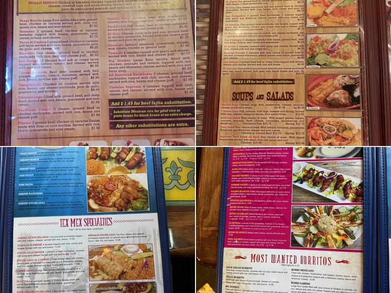 7 Leguas Menu