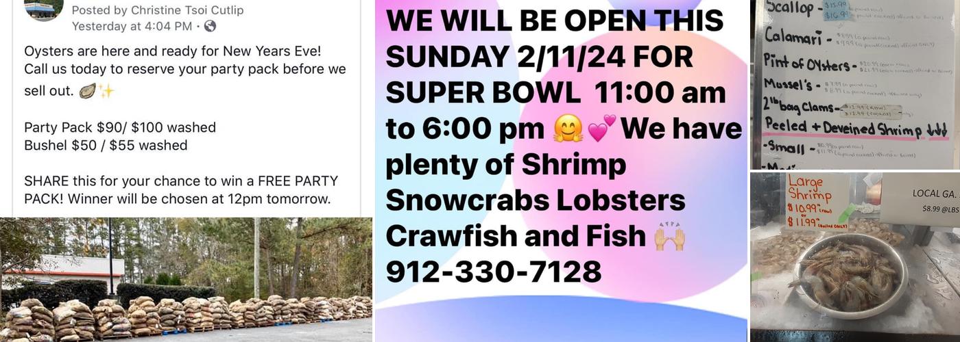Pooler Seafood Menu