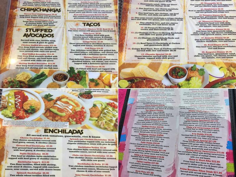 San Miguel De Allende Bar And Grill Menu