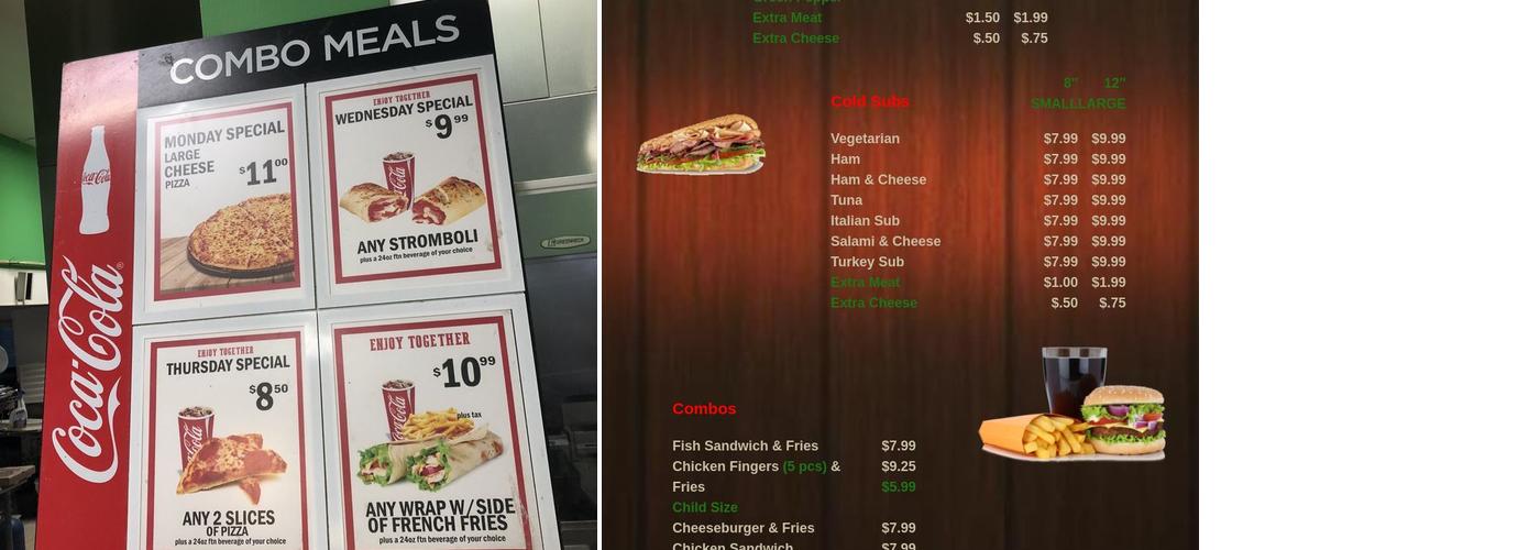 Classic Pizza Menu