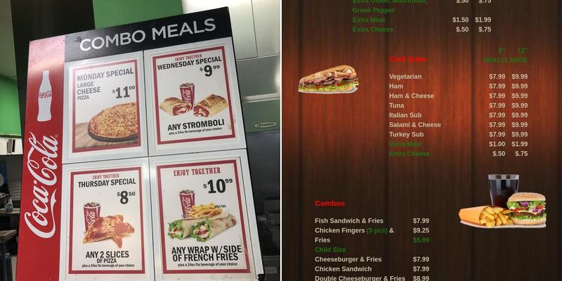 Classic Pizza Menu
