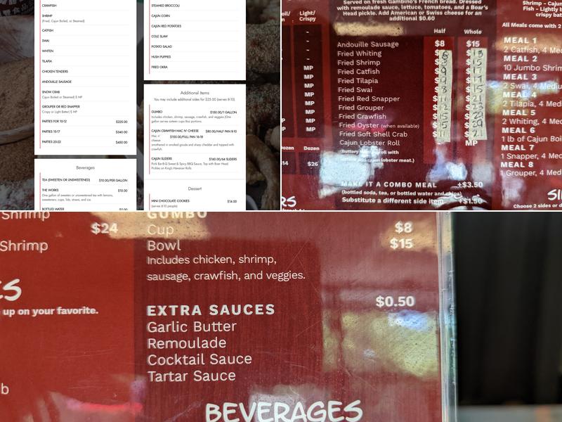 Crawfish Shack Seafood Menu