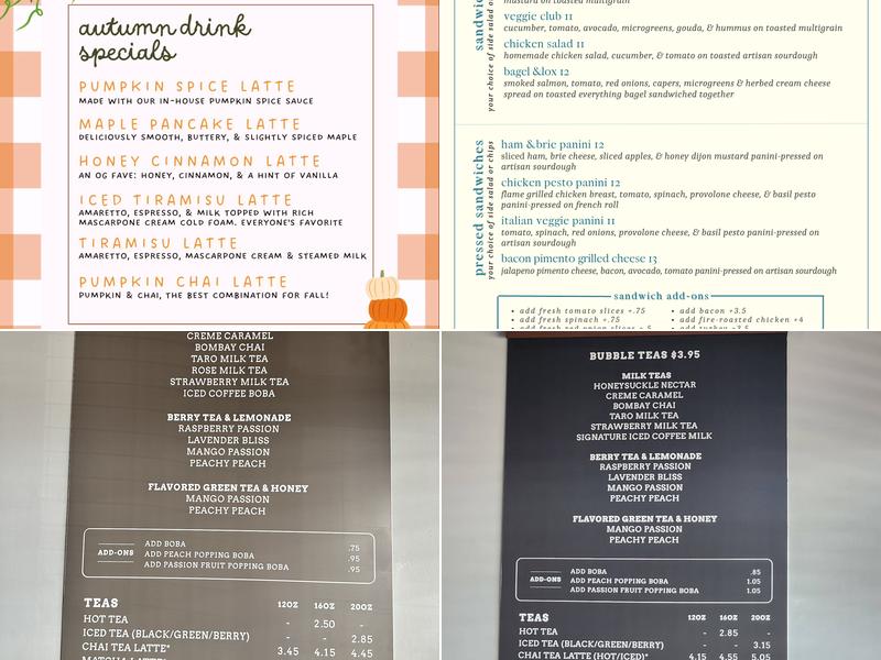 Rendezvous Cafe Menu