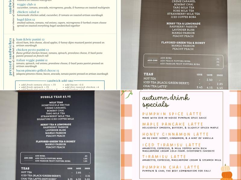 Rendezvous Cafe Menu