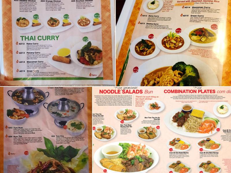 Saigon Cafe Menu