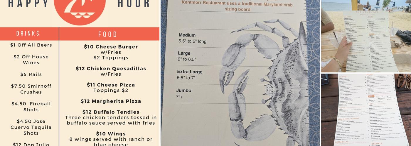 The Kentmorr Beach Bar & Grill Menu