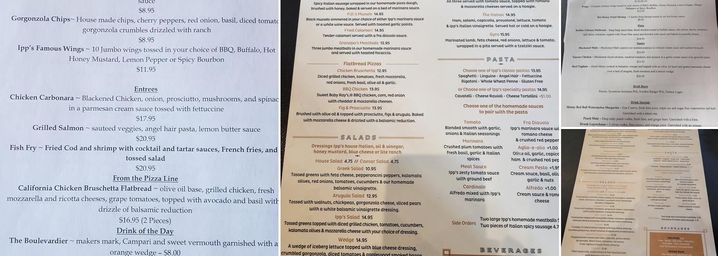 Ippolito's Menu