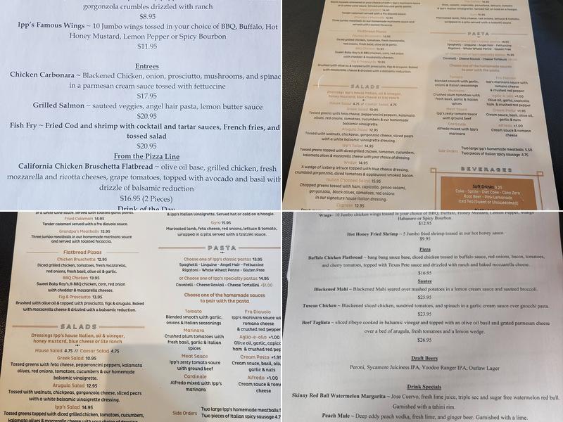 Ippolito's Menu