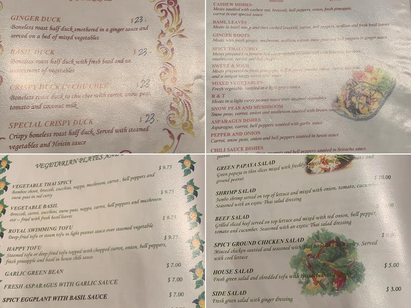 Ruthai's Thai Kitchen Menu