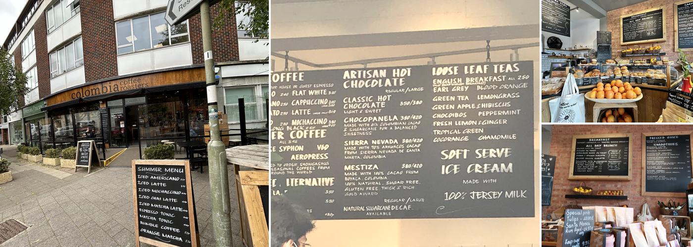 Colombia Coffee Roasters. Menu