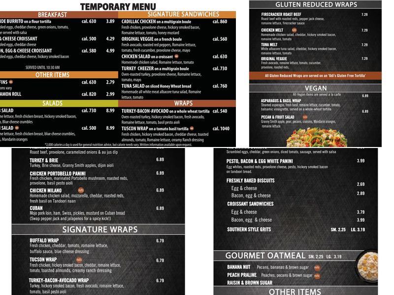 Rising Roll Gourmet Café Midtown (Regions Plaza) Menu