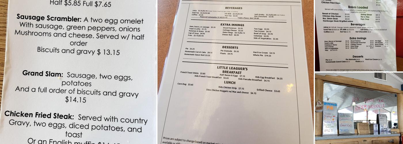 Home Plate Café Menu