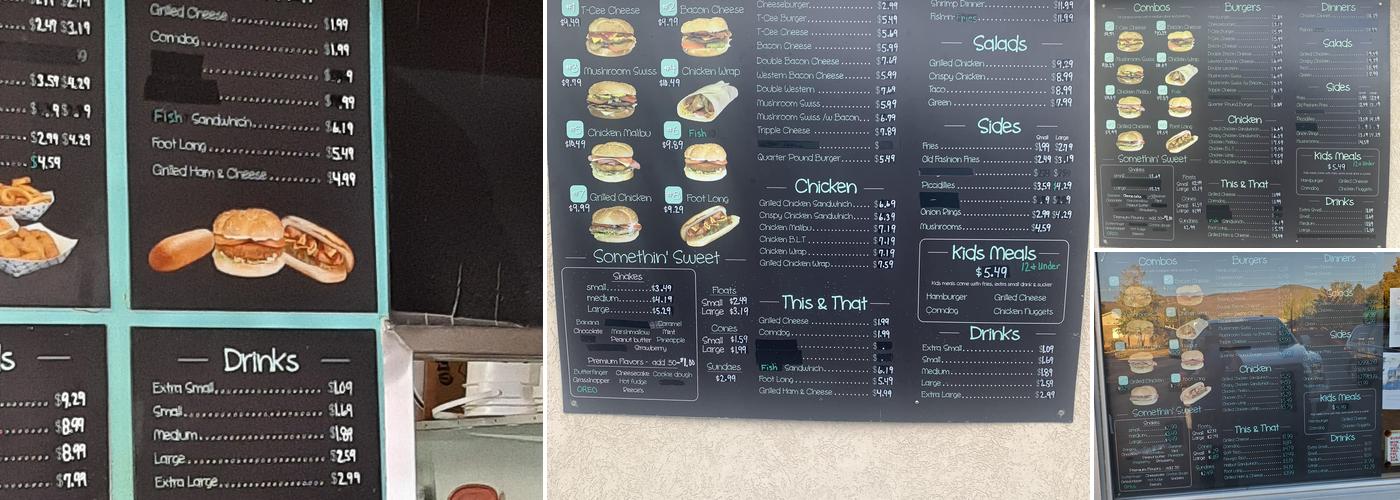 T Cees Menu