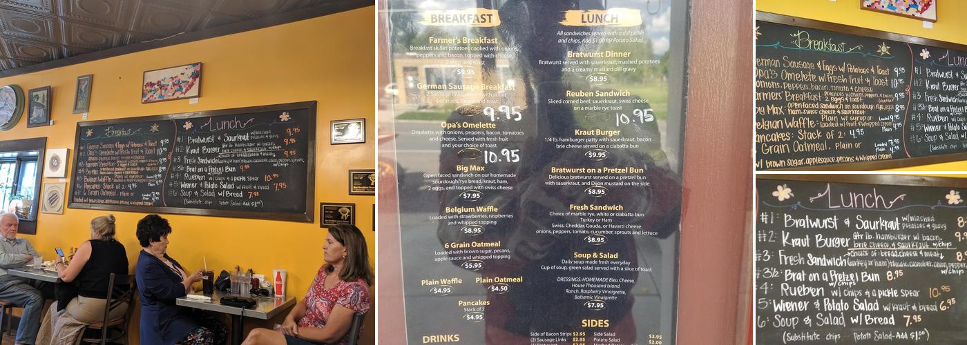 Das Café Menu