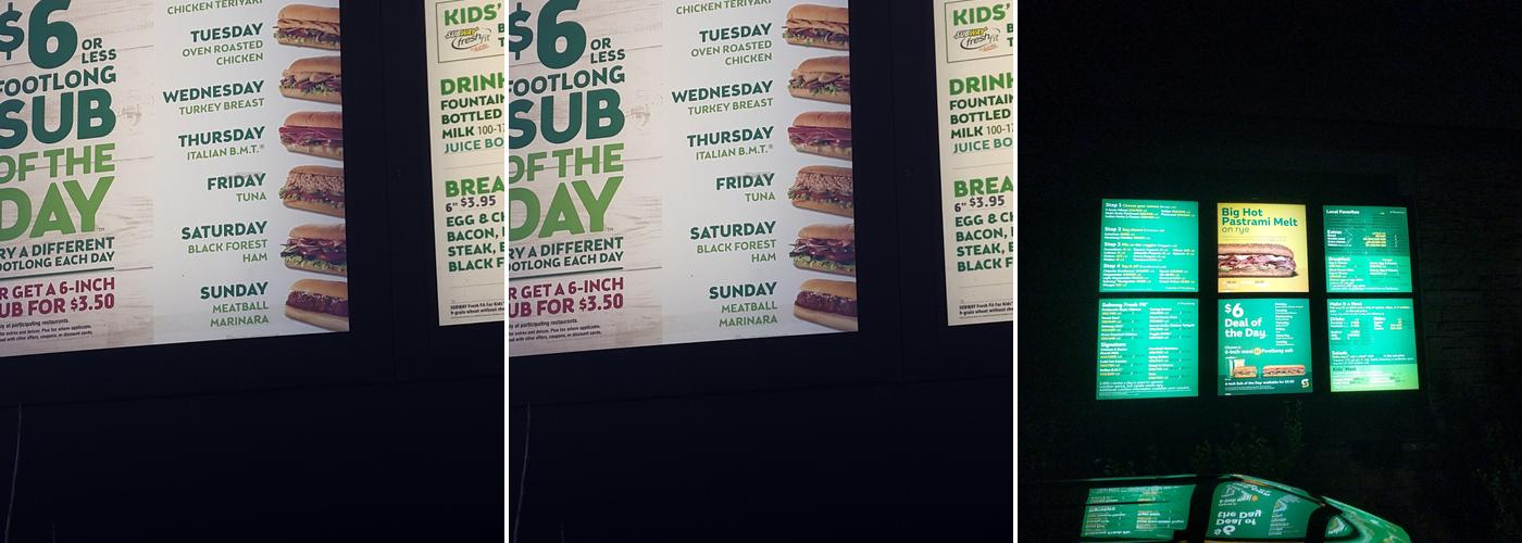 Subway Menu