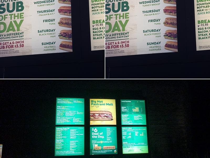 Subway Menu