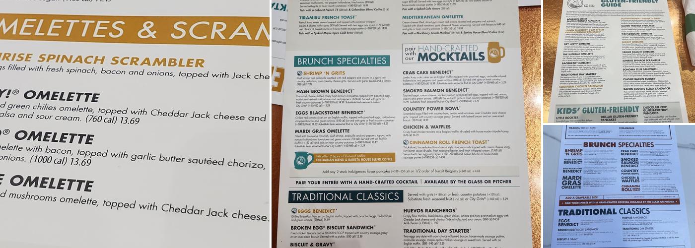 Another Broken Egg Cafe Menu