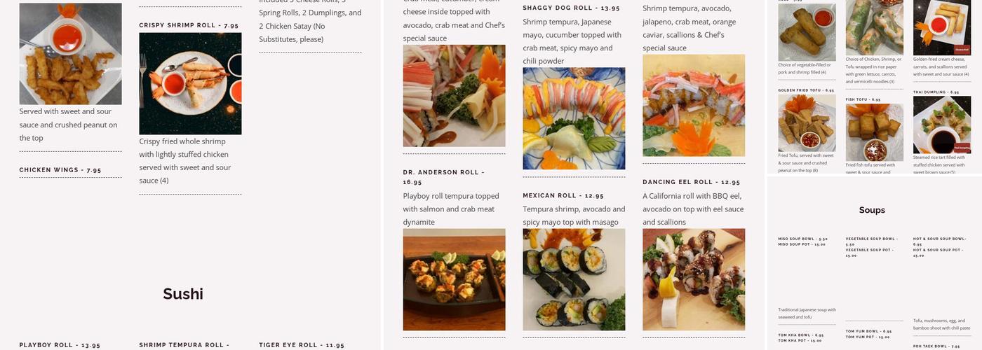 Ploy Thai Cuisine Menu