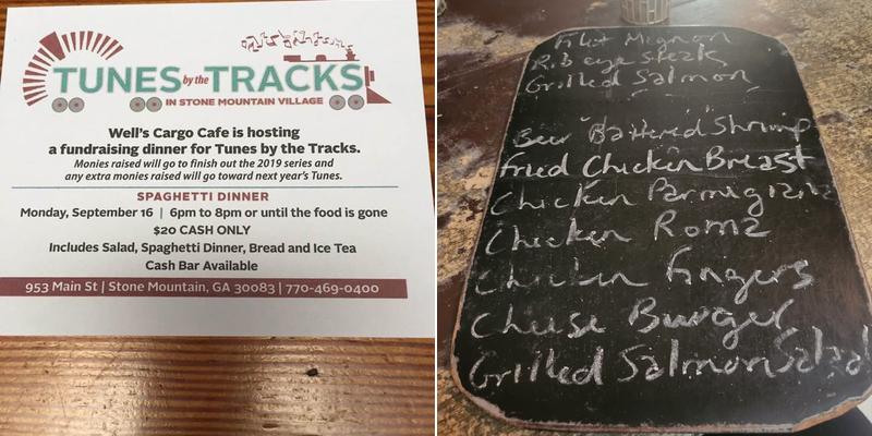 Wells Cargo Cafe Menu