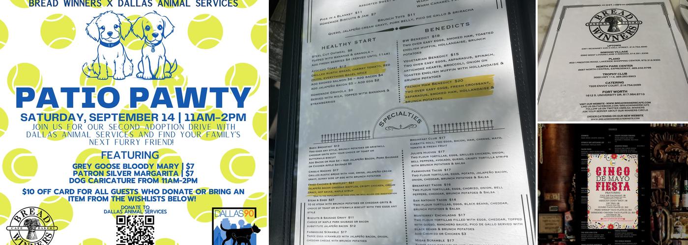 Bread Winners Cafe & Bakery Menu