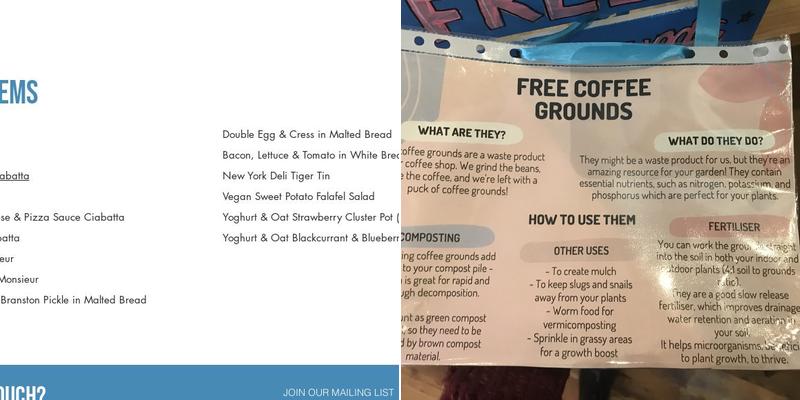 Bewiched Coffee Rugby Menu