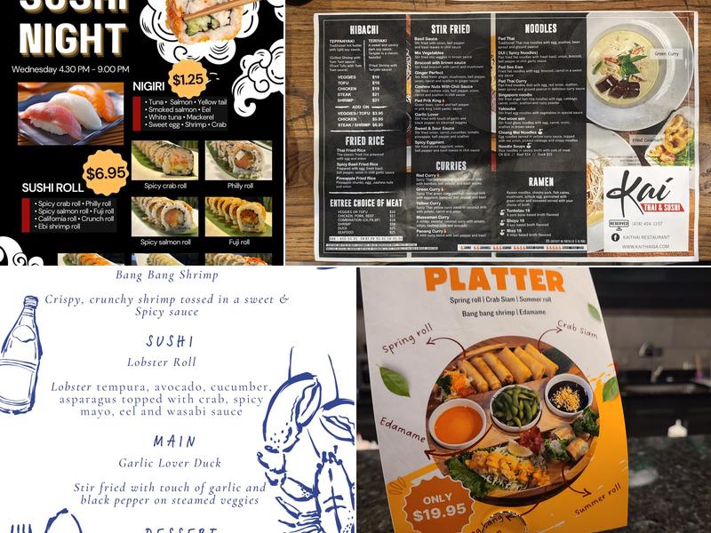 Kai Thai Restaurant Menu