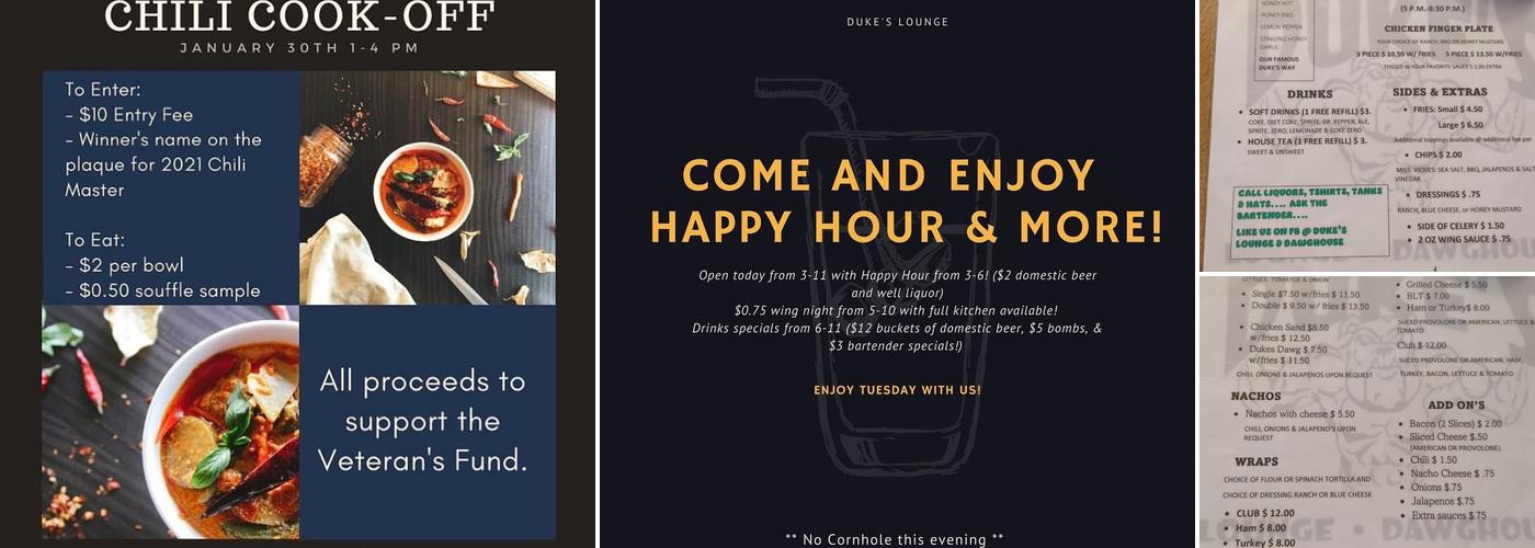 Duke's Lounge & Dawg House Menu