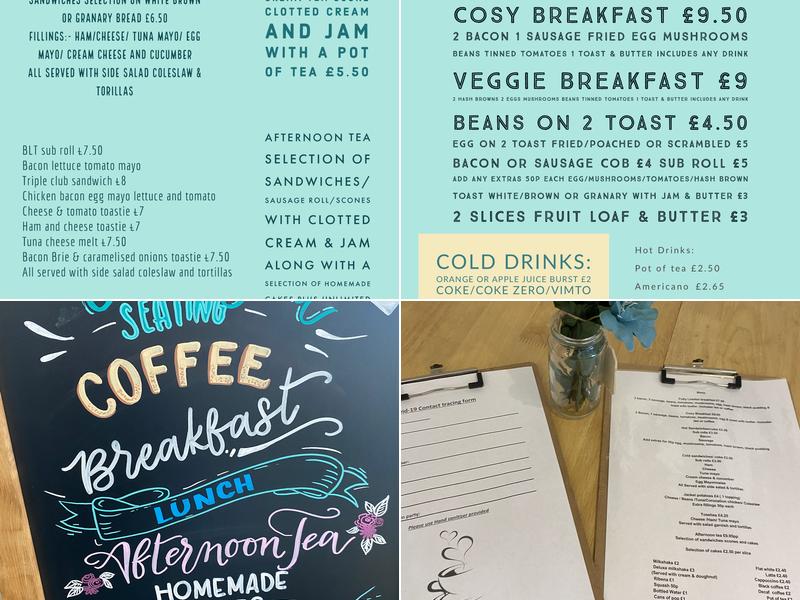 The Cosy Cafe Hinckley Menu
