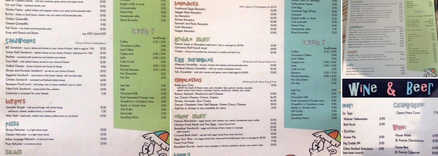 Bridgeway Cafe Menu