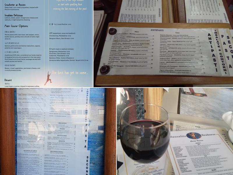 Sausalito SeaHorse Menu