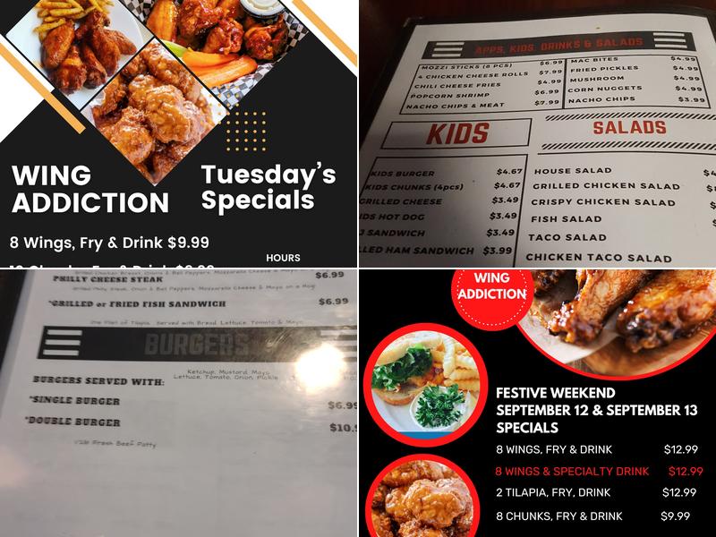 Wing Addiction Menu