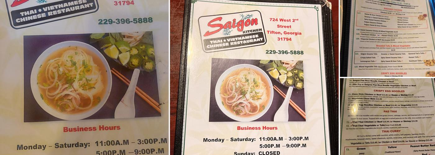 Saigon Kitchen Tifton Menu