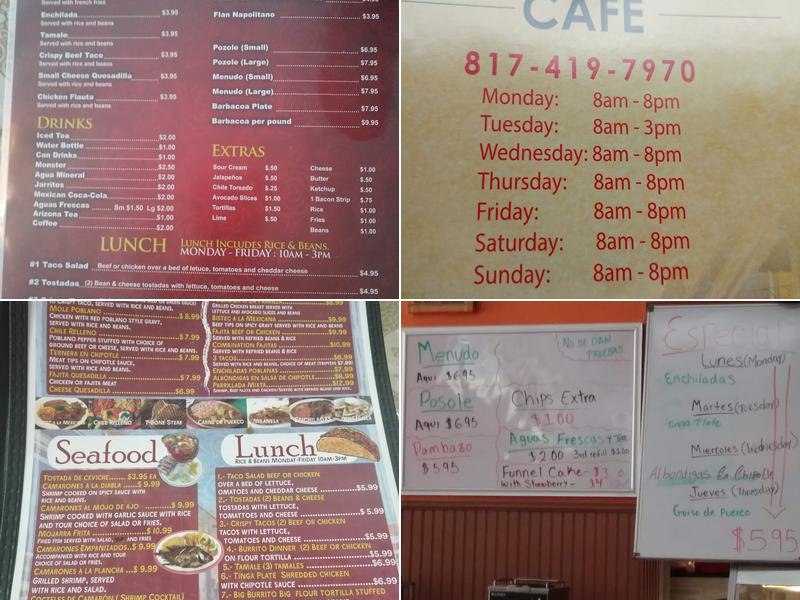 La Poblana Cafe Menu