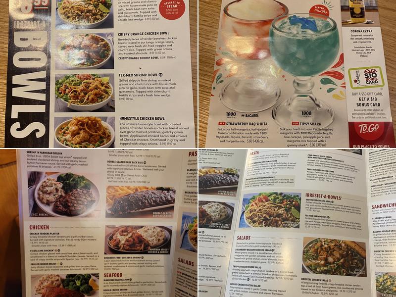 Applebee's Grill + Bar Menu