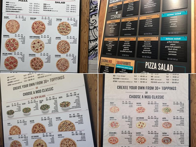 MOD Pizza Menu