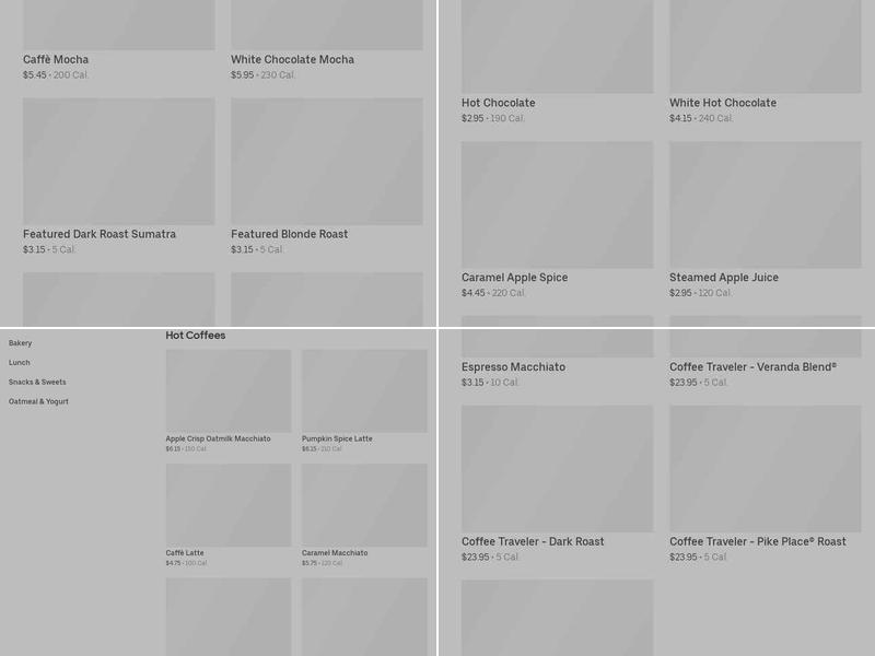 Starbucks Menu