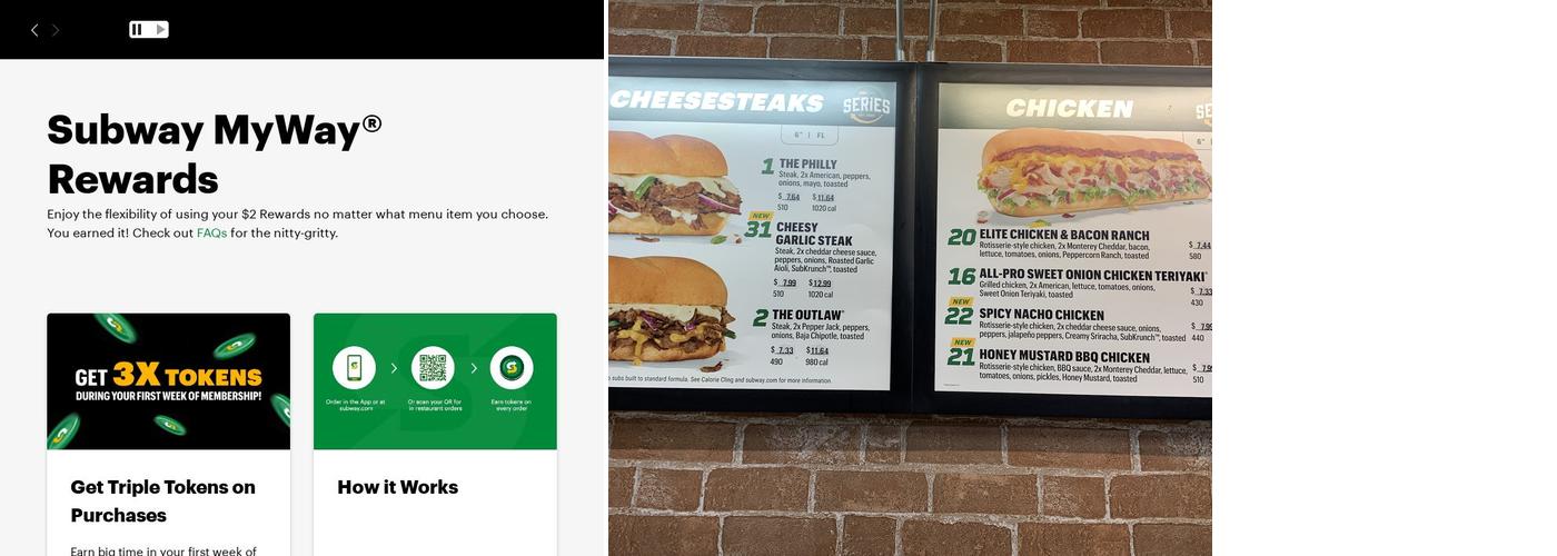 Subway Menu
