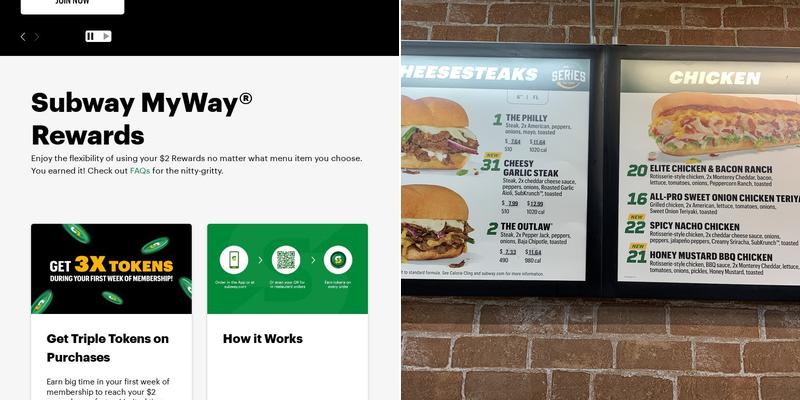 Subway Menu