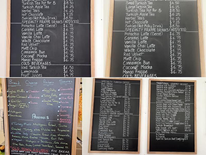 Turkish Coffee Lady Menu