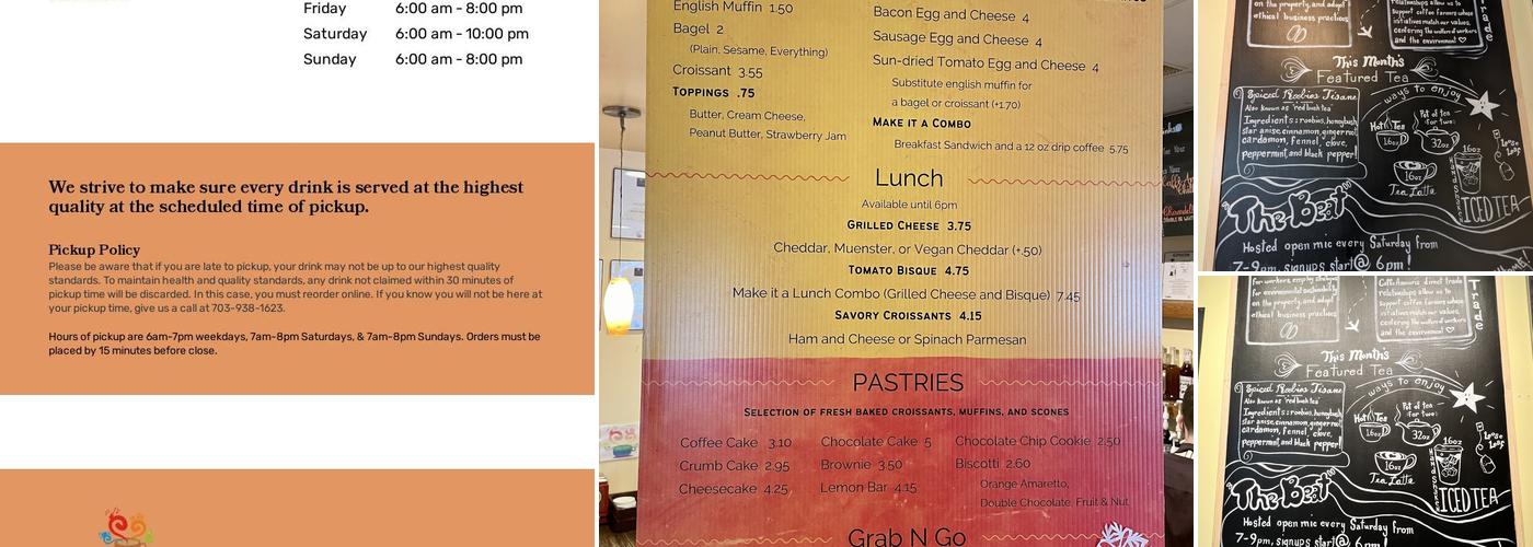 Caffe Amouri Coffee Roaster Menu