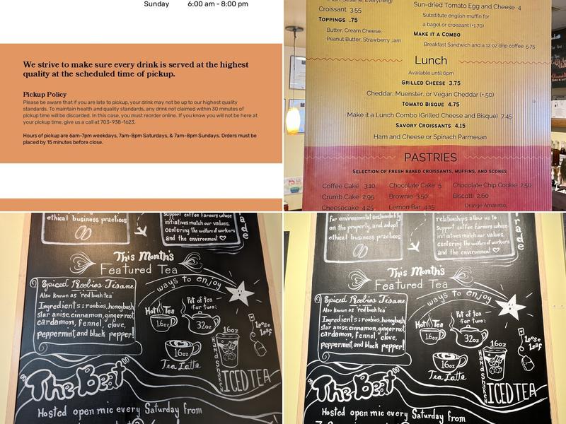 Caffe Amouri Coffee Roaster Menu