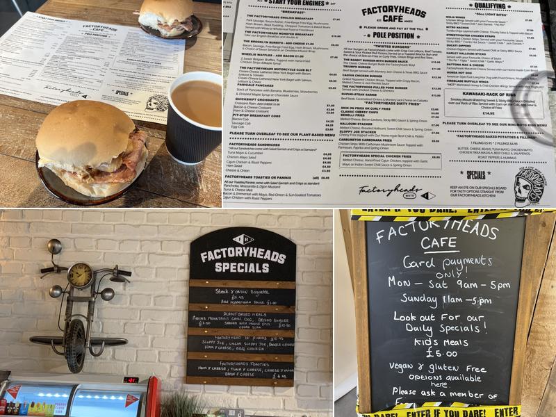 FactoryHeads Cafe Menu