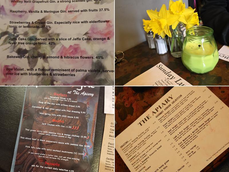 The Apiary at Castle Donington Menu