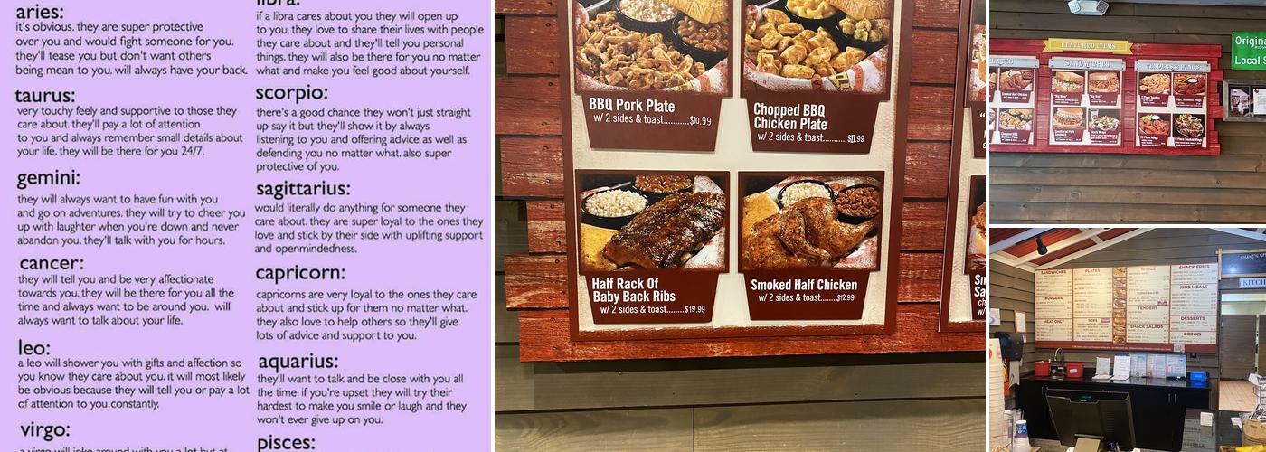 Shane's Rib Shack Menu