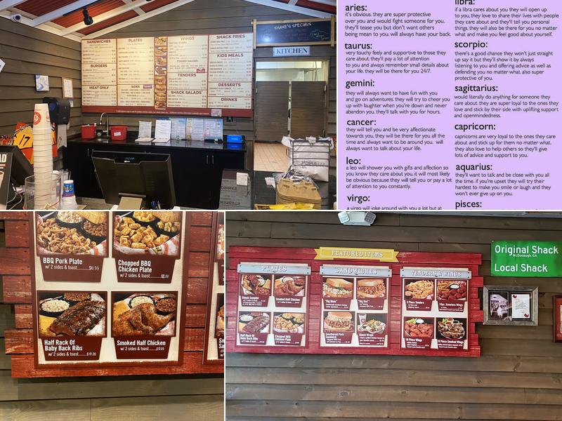 Shane's Rib Shack Menu