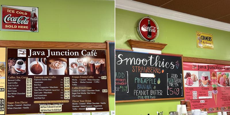 Java Junction Menu